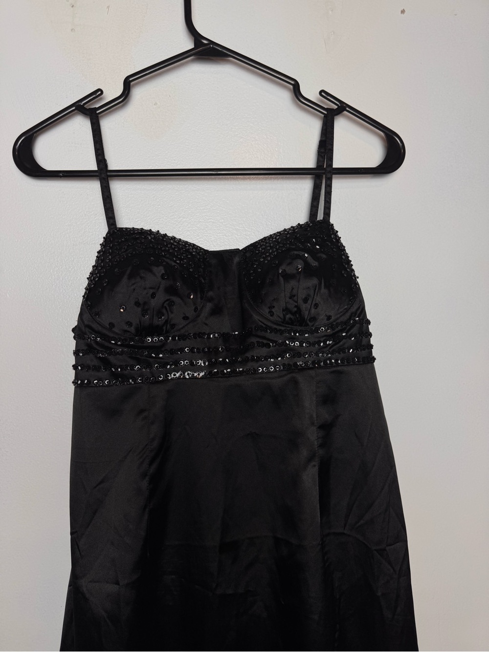 Black dress with beaded bustier detail size-Small